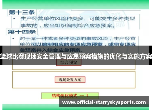 篮球比赛现场安全管理与应急预案措施的优化与实施方案