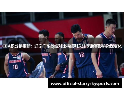 CBA积分榜更新：辽宁广东战绩对比持续引关注季后赛形势激烈变化